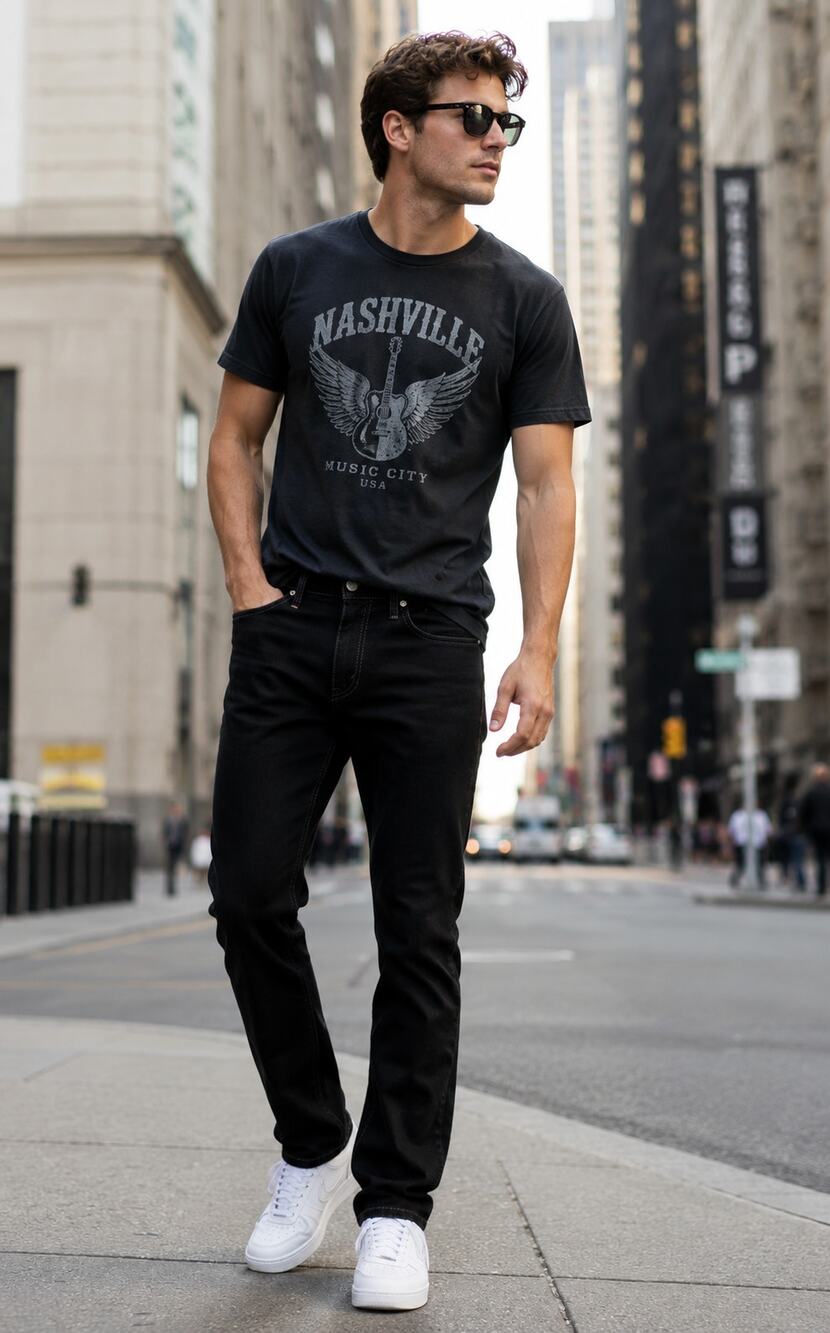 Levi's Men's 31x32 Black 511 Stretch Slim Fit Jeans Smart Casual Classic O3-30